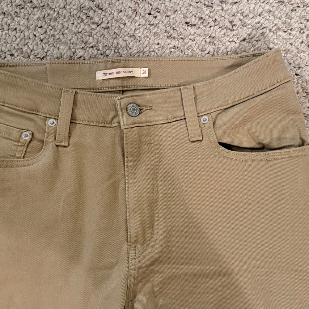 Tan High-Rise Skinny Jeans